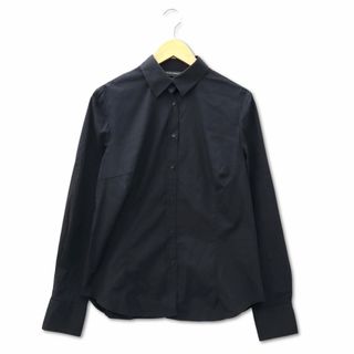 ザラ ベーシック ZARA BASIC 長袖 ストレッチシャツ ブラック L(シャツ/ブラウス(長袖/七分))