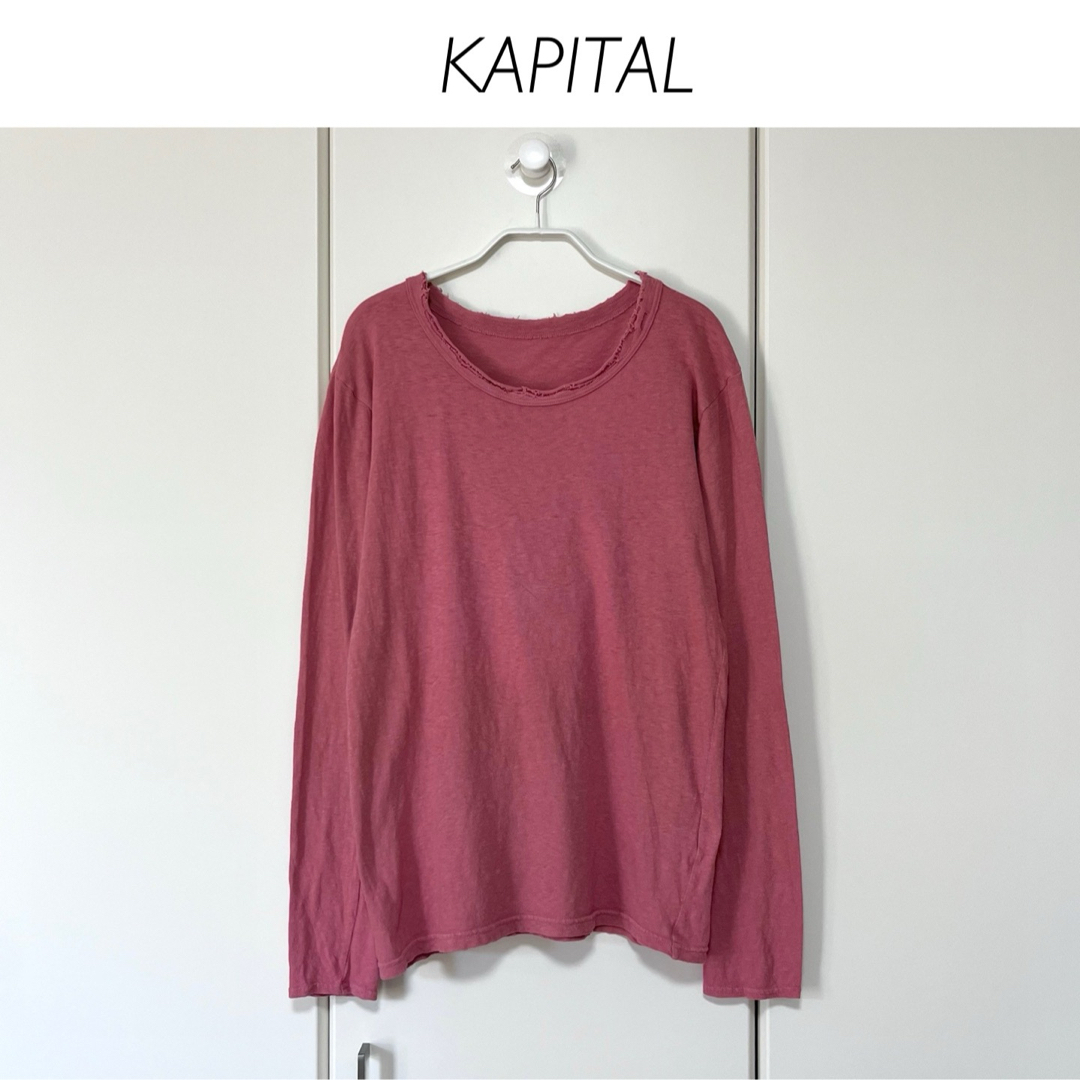 KAPITAL(キャピタル)の【美品】ユニセックス品★KAPITAL ガーゼ天竺クラッシュクルーロンT メンズのトップス(Tシャツ/カットソー(七分/長袖))の商品写真