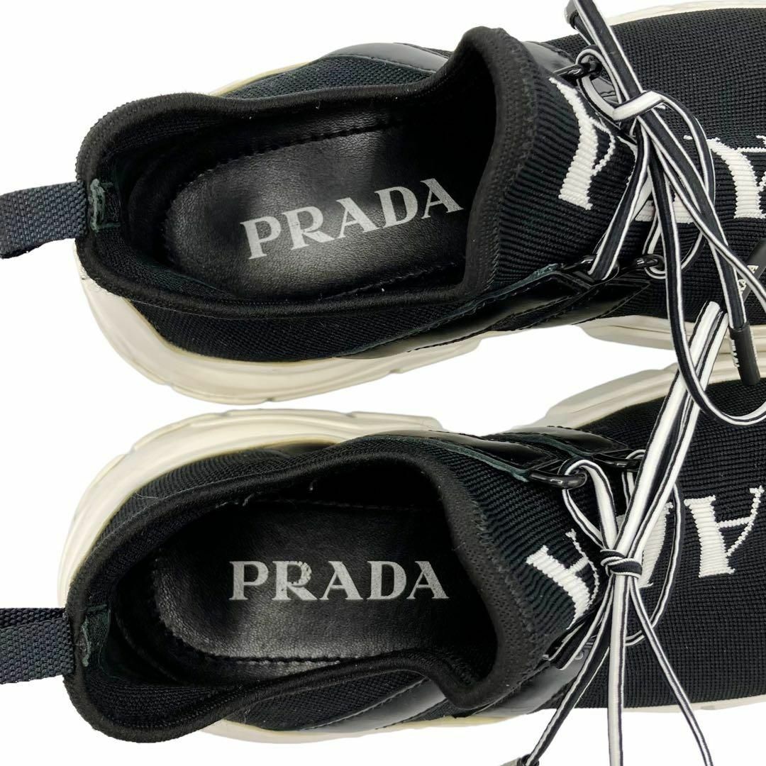 PRADA(プラダ)の⭐️良品⭐️ プラダ ニットファブリック スニーカー ブラック レディースの靴/シューズ(スニーカー)の商品写真