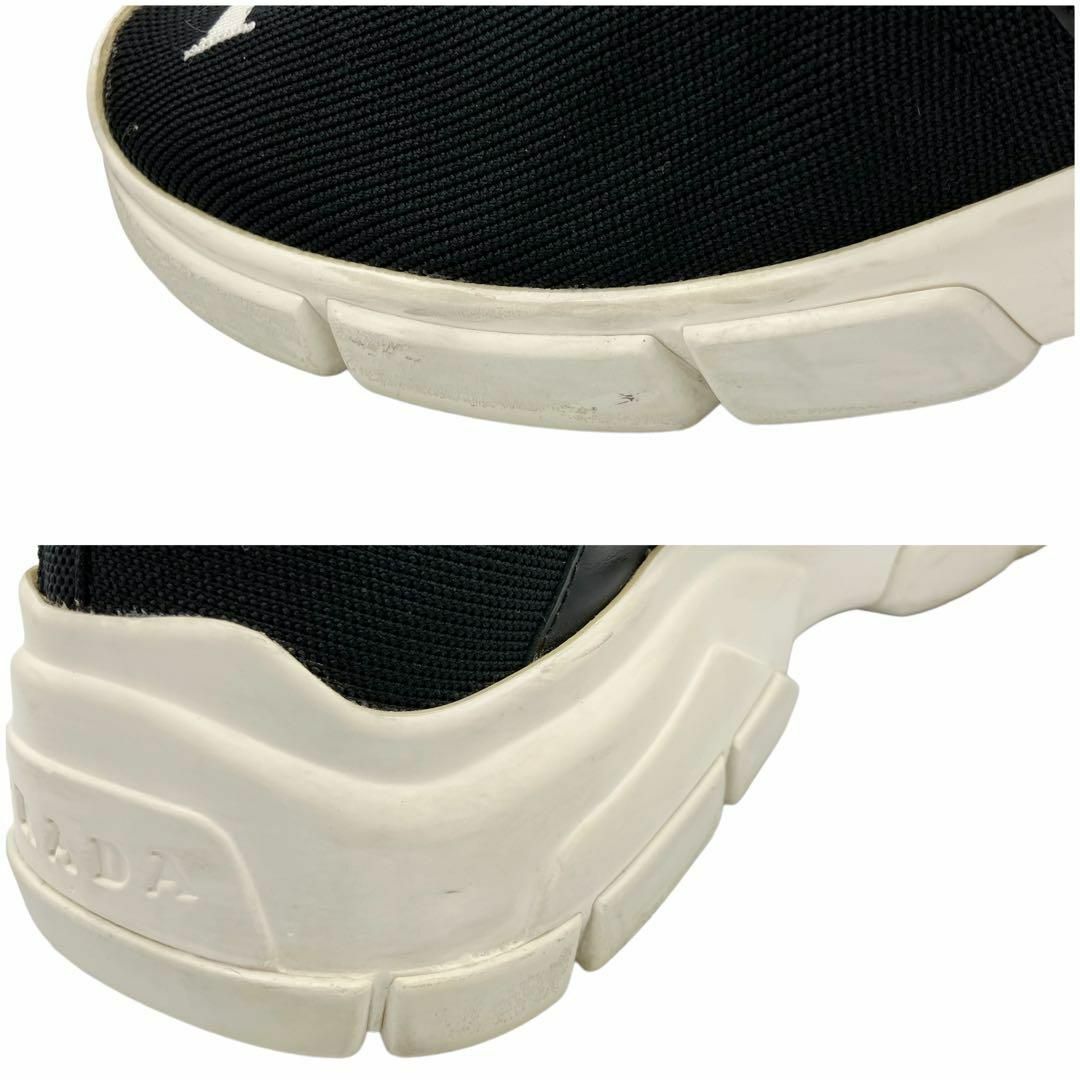 PRADA(プラダ)の⭐️良品⭐️ プラダ ニットファブリック スニーカー ブラック レディースの靴/シューズ(スニーカー)の商品写真