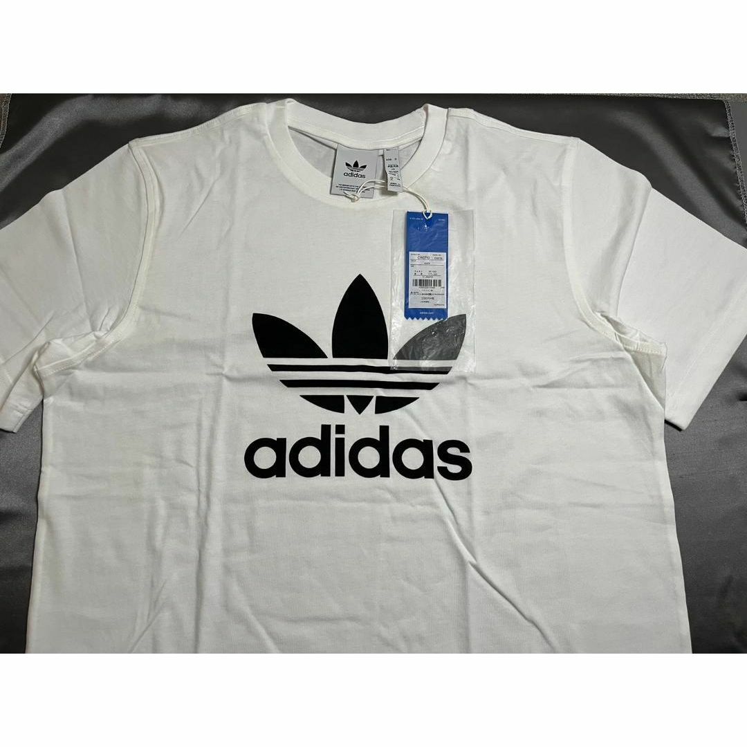 adidas(アディダス)の新品 XL アディダス オリジナルス ロゴ Tシャツ 白黒 シンプルT メンズのトップス(Tシャツ/カットソー(半袖/袖なし))の商品写真