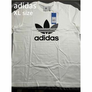 アディダス(adidas)の新品 XL アディダス オリジナルス ロゴ Tシャツ 白黒 シンプルT(Tシャツ/カットソー(半袖/袖なし))