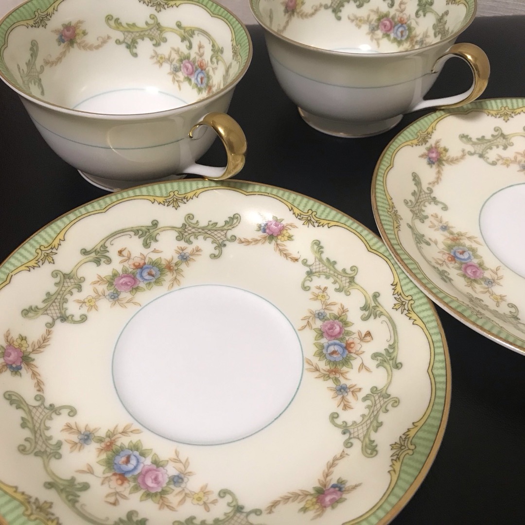 Noritake(ノリタケ)のノリタケ　月桂樹M印　マレーネ　カップ＆ソーサー　2客セット インテリア/住まい/日用品のキッチン/食器(食器)の商品写真