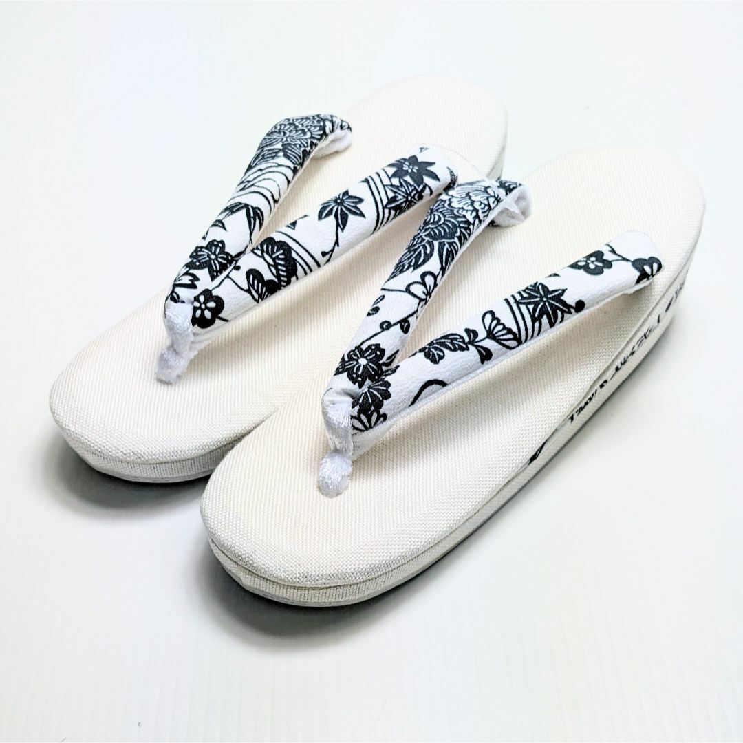 和装 草履 亜麻草履 夏用 カジュアル 白 フリーサイズ w43-1 レディースの靴/シューズ(下駄/草履)の商品写真