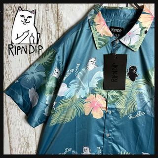 リップンディップ(RIPNDIP)の【新品タグ付き】リップンディップ☆総柄半袖シャツ 希少XLサイズ 人気デザイン(Tシャツ/カットソー(半袖/袖なし))