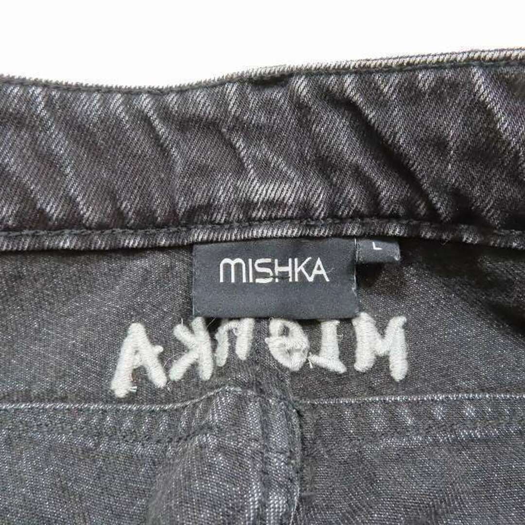 MISHKA(ミシカ)のミシカ MISHKA デニム ジーンズ ワイドパンツ ダメージ加工 刺繍 メンズのパンツ(デニム/ジーンズ)の商品写真