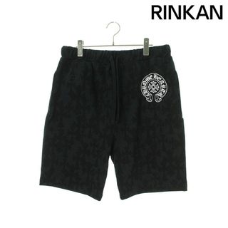 クロムハーツ(Chrome Hearts)のクロムハーツ  SWEAT PANTS セメタリークロス総柄スウェットハーフパンツ メンズ L(ショートパンツ)