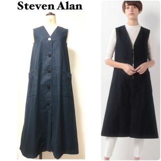 スティーブンアラン(steven alan)のスティーブンアラン/コットンネップテントワンピース/ドレス/美品(ロングワンピース/マキシワンピース)