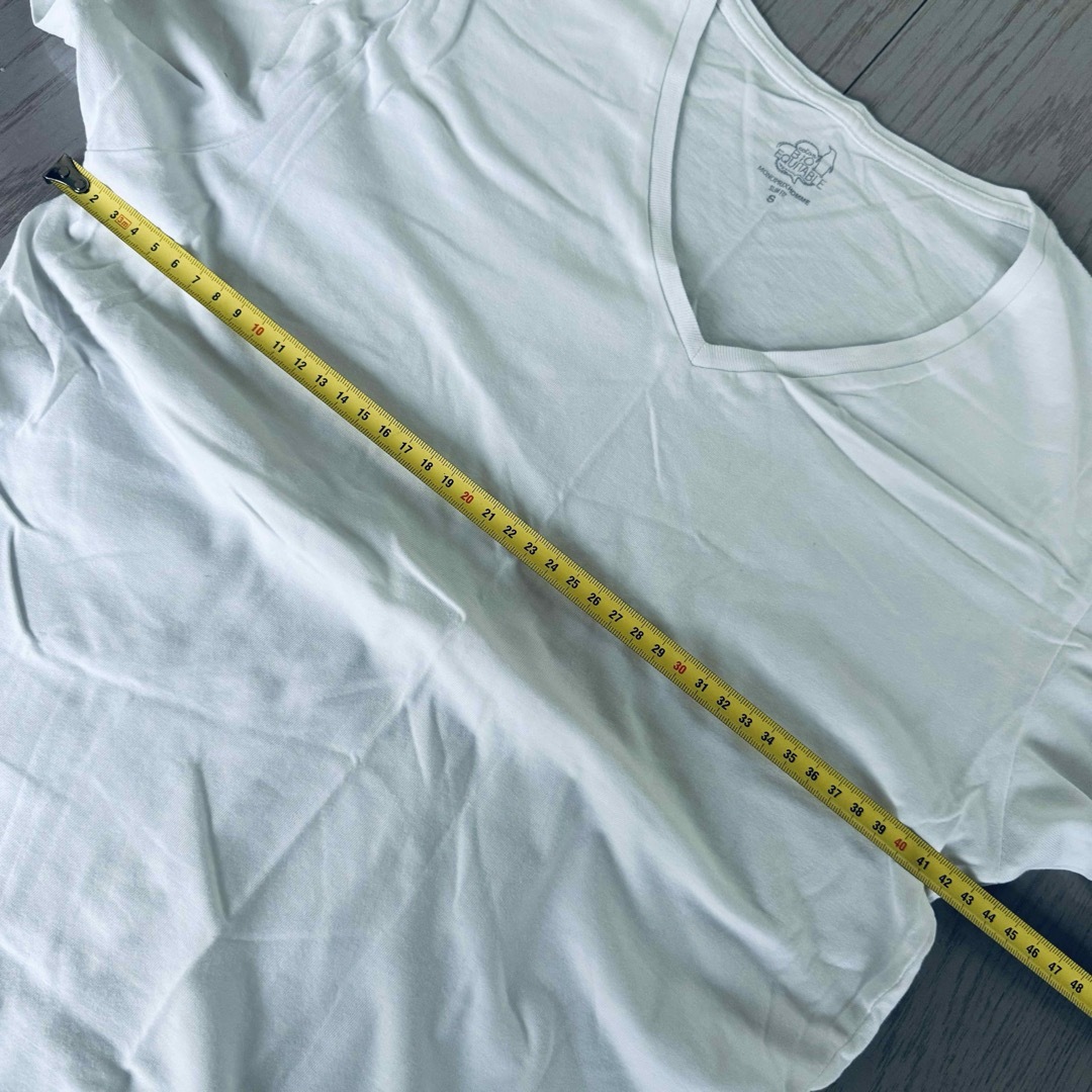 メンズ☆ モノプリックス VネックTシャツ Sサイズ ホワイト メンズのトップス(Tシャツ/カットソー(半袖/袖なし))の商品写真