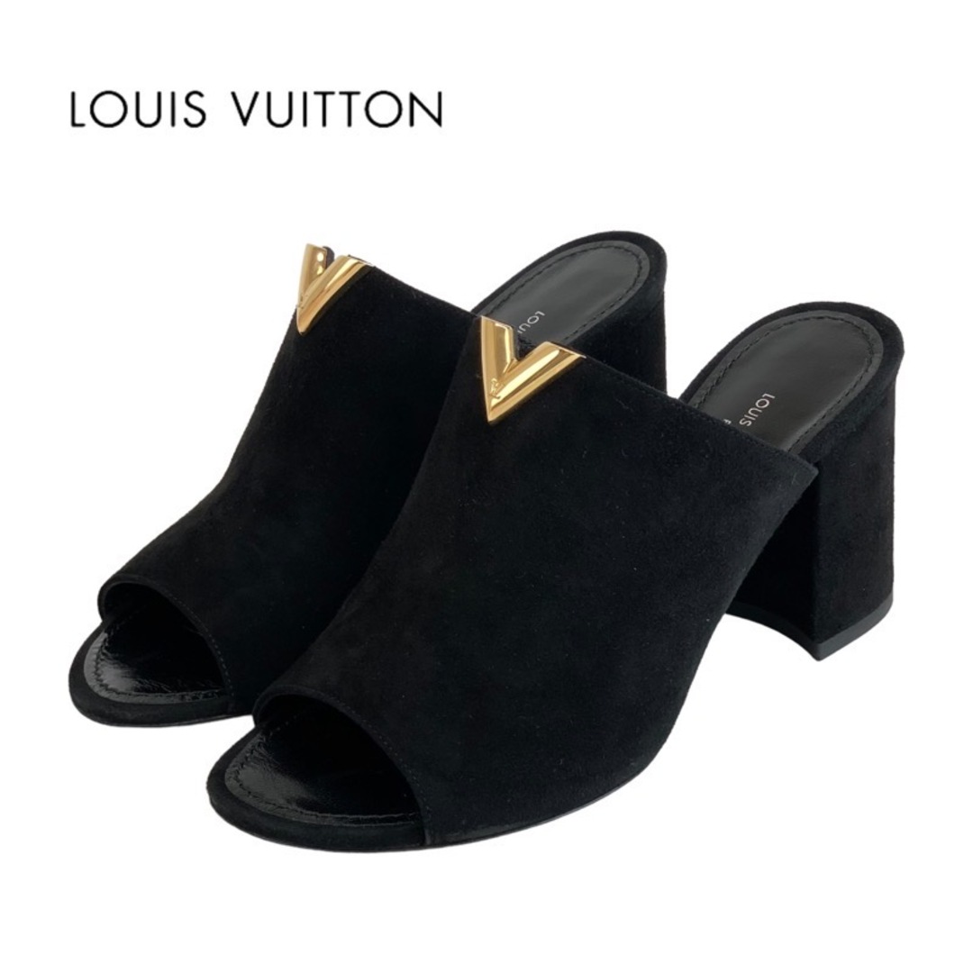 LOUIS VUITTON(ルイヴィトン)のルイヴィトン LOUIS VUITTON サンダル 靴 シューズ スエード ブラック 黒 ミュール エッセンシャルV レディースの靴/シューズ(サンダル)の商品写真