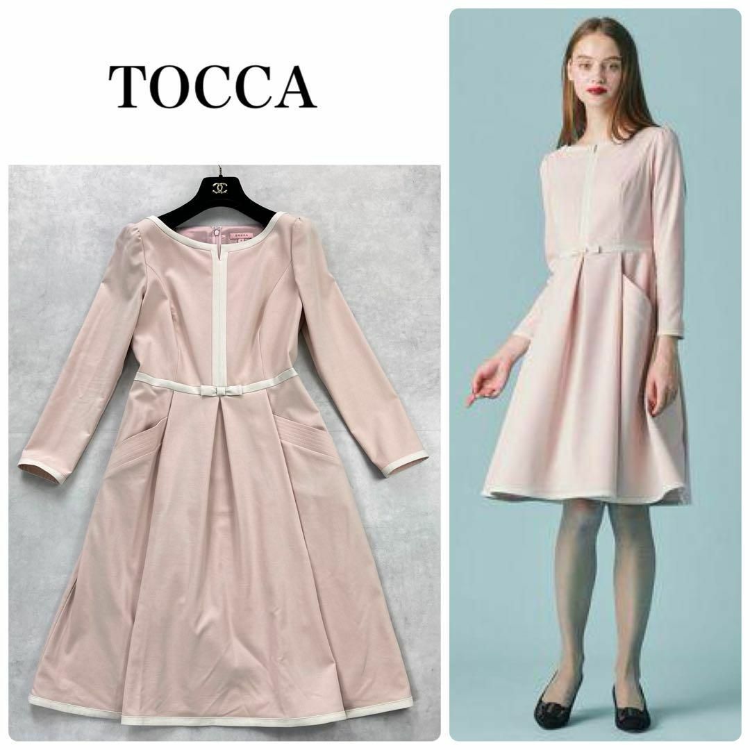 TOCCA(トッカ)のTOCCA トッカ　NUMBER ウエストリボン　ドレス　フォーマルワンピース レディースのワンピース(ひざ丈ワンピース)の商品写真