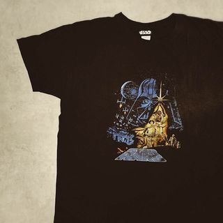 【STARWARS】スターウォーズ ブラックTシャツ XLサイズ 新たなる希望(Tシャツ/カットソー(半袖/袖なし))