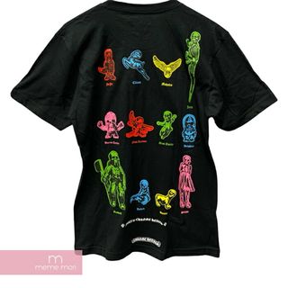 クロムハーツ(Chrome Hearts)のCHROME HEARTS Multi Color Foti Family Tee クロムハーツ マルチカラーフォティファミリーTシャツ 半袖カットソー スカル 袖ロゴ ブラック サイズM【240515】【新古品】【me04】(Tシャツ/カットソー(半袖/袖なし))