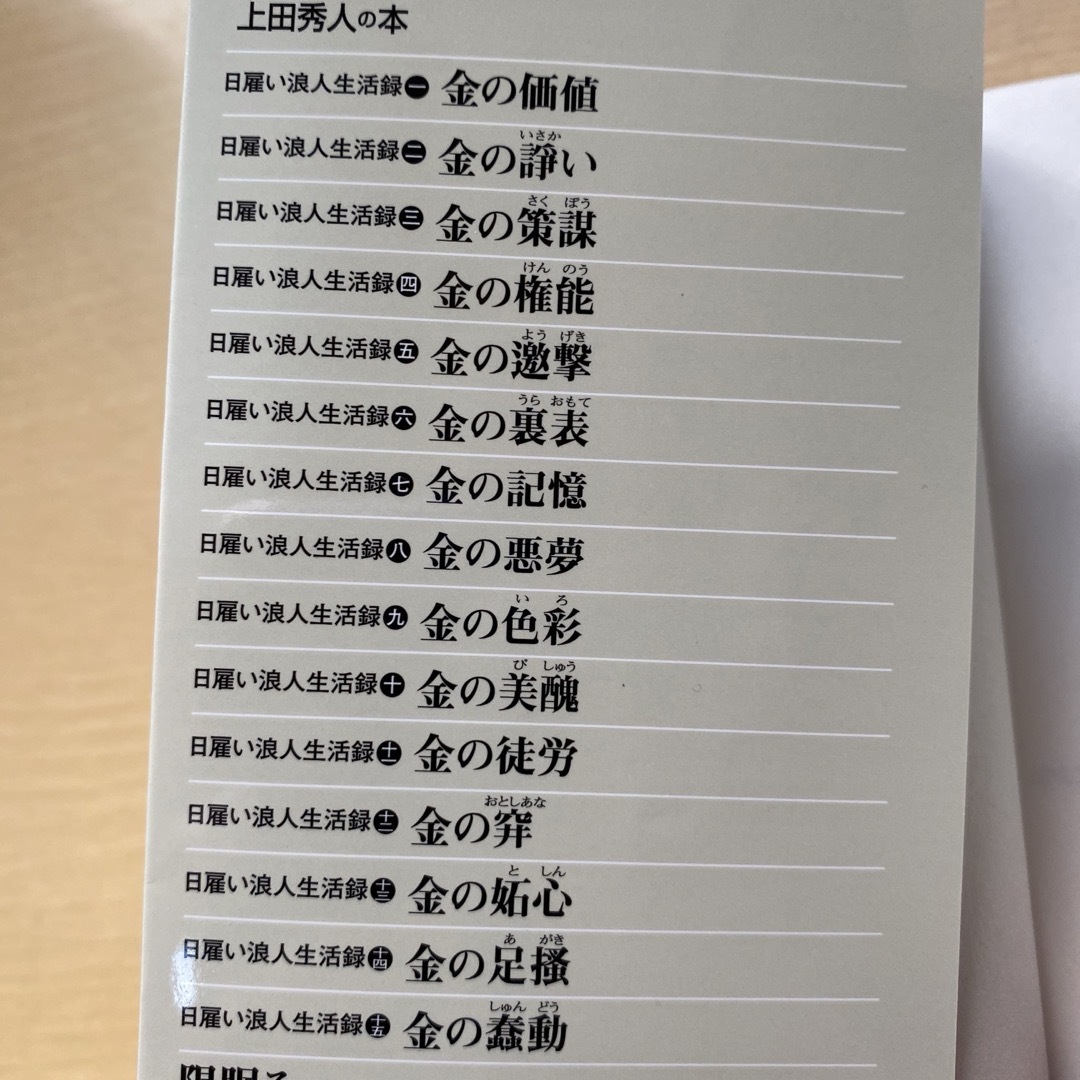 日雇い浪人生活録　第二集（九巻〜十五巻）　七冊セット　上田秀人　ハルキ文庫 エンタメ/ホビーの本(文学/小説)の商品写真