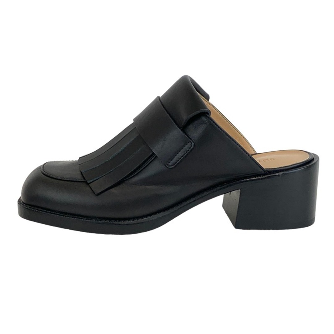 Bottega Veneta(ボッテガヴェネタ)のボッテガヴェネタ BOTTEGAVENETA サンダル 靴 シューズ レザー ブラック 黒 サボ ミュール フリンジ レディースの靴/シューズ(サンダル)の商品写真