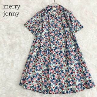merry jenny - merryjenny メリージェニー フラワープリントシャツワンピース