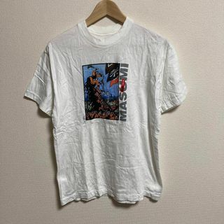 90s Tシャツ 古着　プリント　真澄　お酒　お祭り　シングル　白　ホワイト　L(Tシャツ/カットソー(半袖/袖なし))