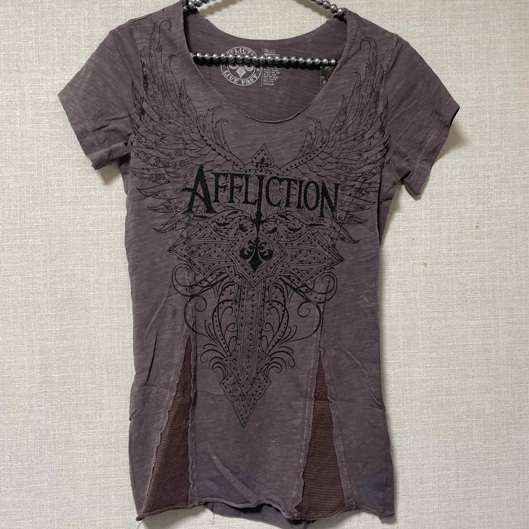 Ed Hardy(エドハーディー)のAFFLICTION LORIELLE Tシャツ 新品 Sサイズ アフリクション レディースのトップス(Tシャツ(半袖/袖なし))の商品写真