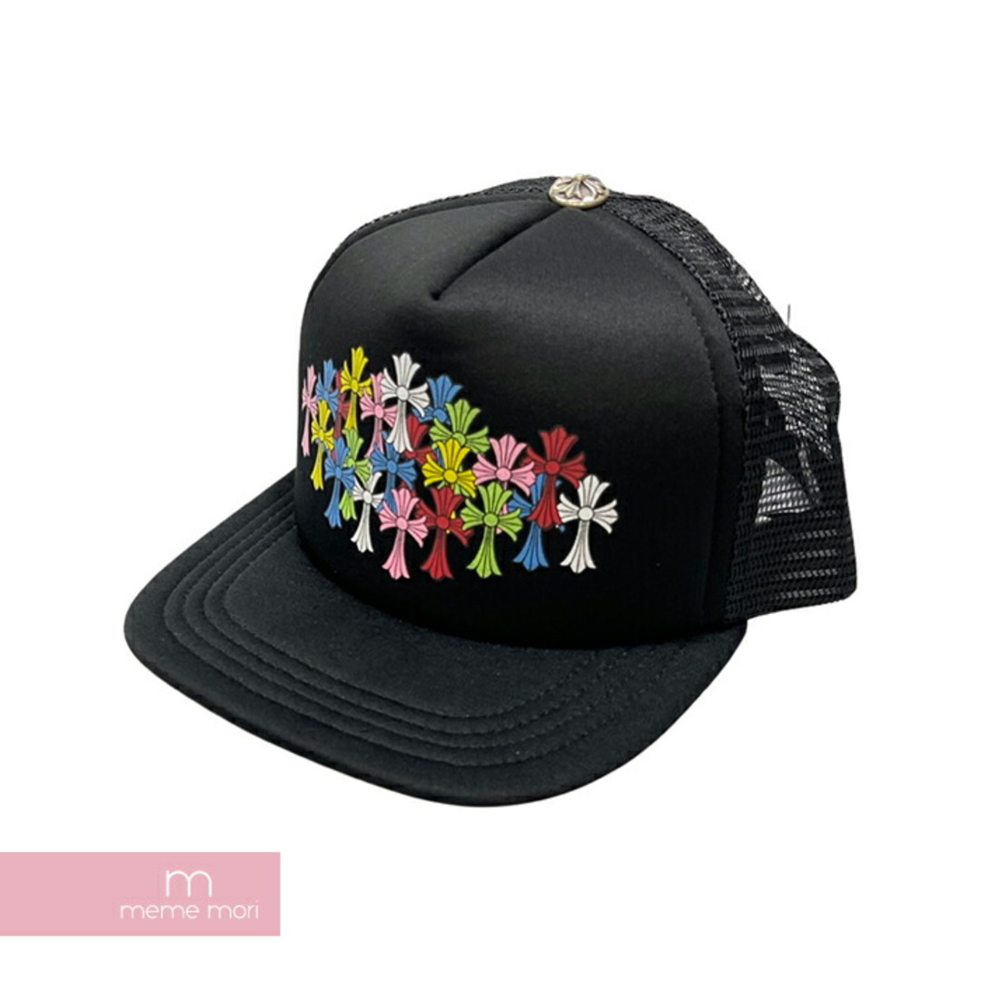 Chrome Hearts(クロムハーツ)のCHROME HEARTS MLTCOL CEM CRS Tracker Cap クロムハーツ マルチカラーセメタリークロストラッカーキャップ メッシュキャップ セメタリークロスプリント クロスボール 帽子 ブラック 【240515】【新古品】【me04】 メンズの帽子(キャップ)の商品写真