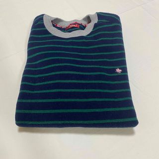 POLO ポロ  裏起毛 パジャマ ルームウェア 上のみ Sサイズ 冬 ボーダー(パジャマ)