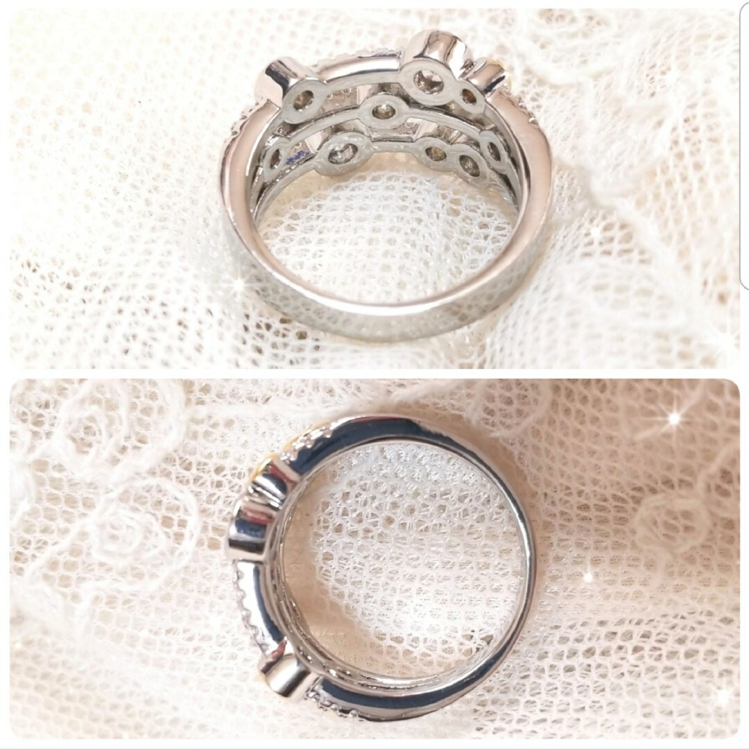 Lochie(ロキエ)のシルバー×ゴールド×ジルコニア スワロフスキー リング 指輪 silver925 レディースのアクセサリー(リング(指輪))の商品写真