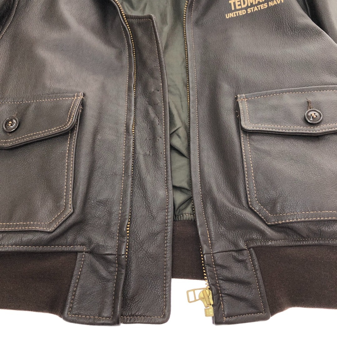 □□TEDMAN G-1フライトジャケット SIZE 44 ブラウン メンズのジャケット/アウター(フライトジャケット)の商品写真