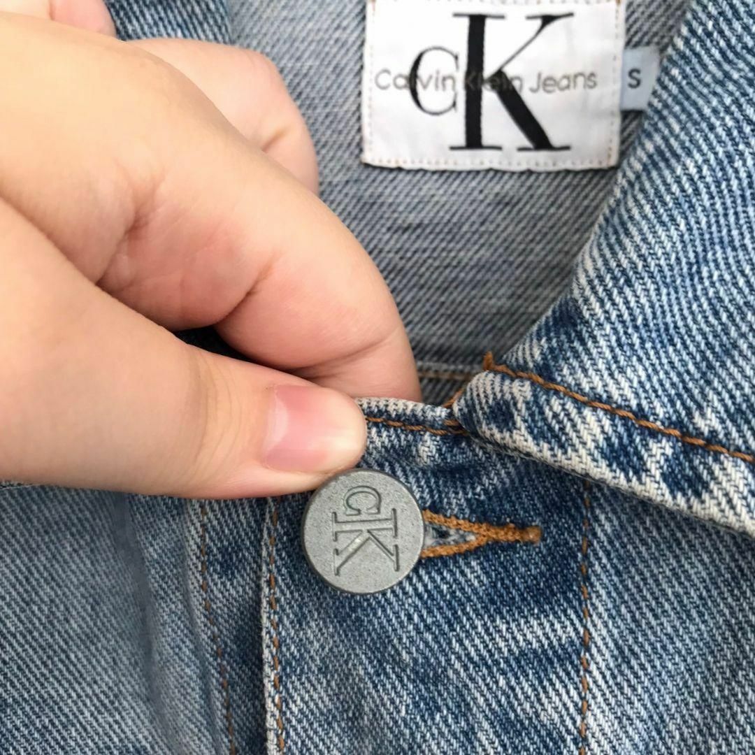 Calvin Klein(カルバンクライン)の【k6988】希少USA製90s00sカルバンクラインパッチロゴデニムジャケット メンズのジャケット/アウター(Gジャン/デニムジャケット)の商品写真