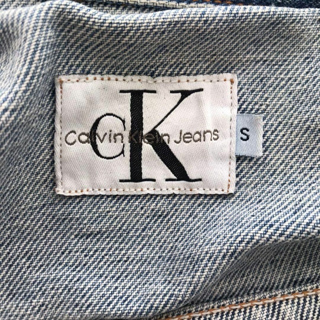 Calvin Klein(カルバンクライン)の【k6988】希少USA製90s00sカルバンクラインパッチロゴデニムジャケット メンズのジャケット/アウター(Gジャン/デニムジャケット)の商品写真