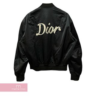 ディオール(Dior)のDior 2022AW Technical Canvas Bomber Jacket 143C432C5563 ディオール 2022AW テクニカルキャンバスボンバージャケット ロゴ刺繍 ブラック サイズ48 【240516】【中古-A】【me04】(その他)