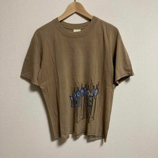 民族　ネイティブ　古着　Tシャツ プリント　ブラウン　茶　L 相当(Tシャツ/カットソー(半袖/袖なし))