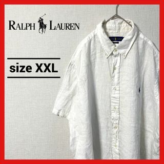 ラルフローレン(Ralph Lauren)の90s 古着 ラルフローレン 半袖BDシャツ 刺繍ロゴ ゆるダボ XXL (シャツ)