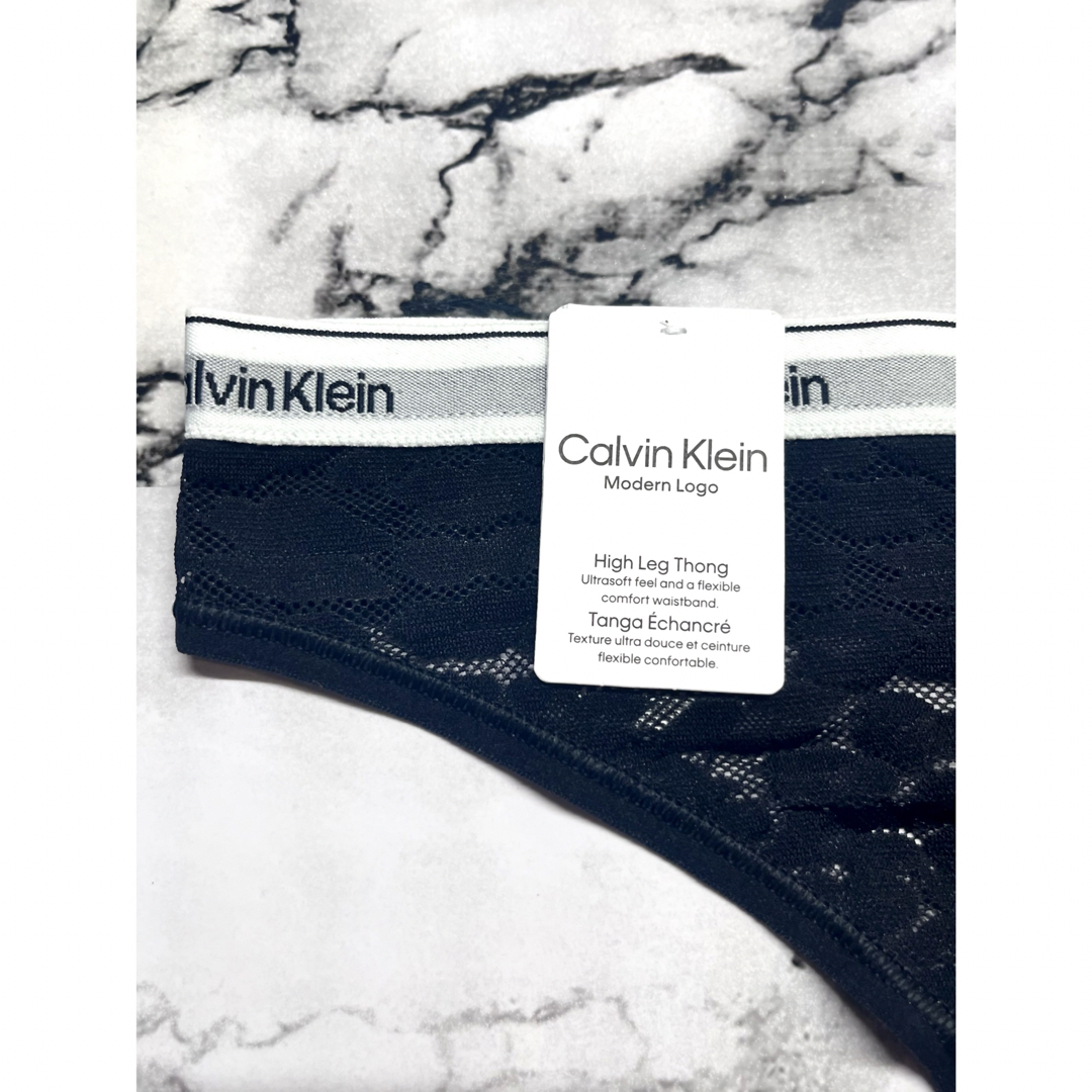 Calvin Klein(カルバンクライン)の【新品未使用】01 カルバンクライン　下着　レース　ショーツ　Tバック　XS レディースの下着/アンダーウェア(ショーツ)の商品写真