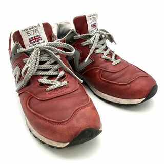 ニューバランス(New Balance)のニューバランス NEW BALANCE M 576 RED スニーカー レザー レッド 27cm イングランド製 メンズ【中古】(スニーカー)