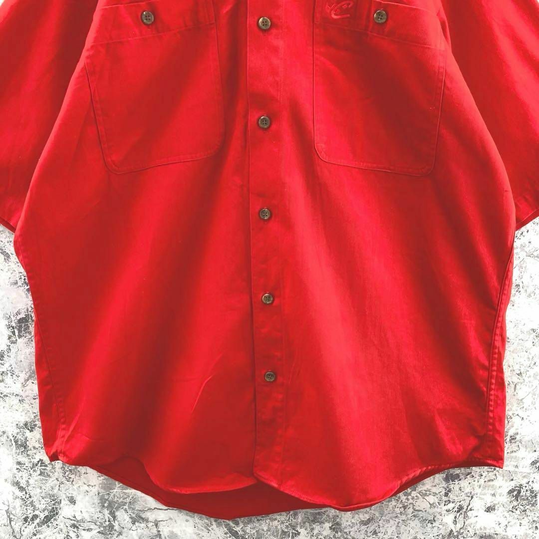 VINTAGE(ヴィンテージ)のIT66 US古着HASEAUTHENTICSドミノピザ刺繍ロゴワークシャツ美品 メンズのトップス(Tシャツ/カットソー(半袖/袖なし))の商品写真