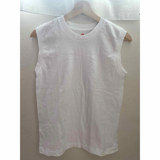 Hanes for BIOTOP Sleeveless T-Shirts 白②