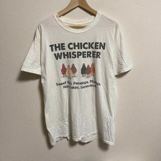 The Chicken Whisperer Tシャツ　アニマル　鳥　白　L 相当(Tシャツ/カットソー(半袖/袖なし))