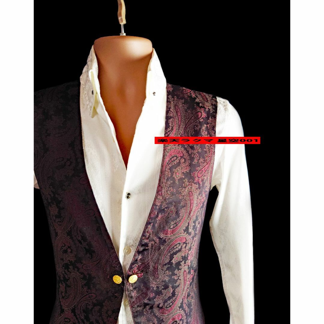 TORNADO MART(トルネードマート)のTORNADOMART 赤 ペイズリー柄 ジレ トルネードマート  M ベスト メンズのスーツ(スーツベスト)の商品写真