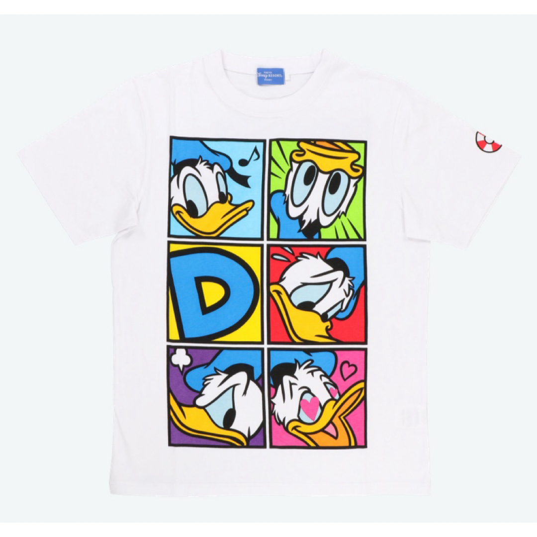 Disney(ディズニー)の新品 未使用  ディズニーリゾート ドナルド ユニセックス Tシャツ サイズS レディースのトップス(Tシャツ(半袖/袖なし))の商品写真