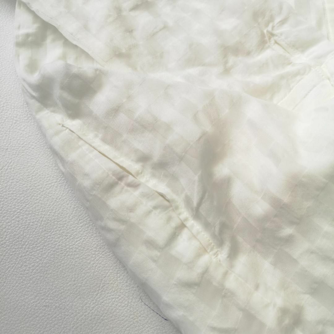 BARNYARDSTORM(バンヤードストーム)のバンヤードストーム　エアリー　シャツ　ワンピース　白　チェック　1　羽織 レディースのワンピース(ロングワンピース/マキシワンピース)の商品写真