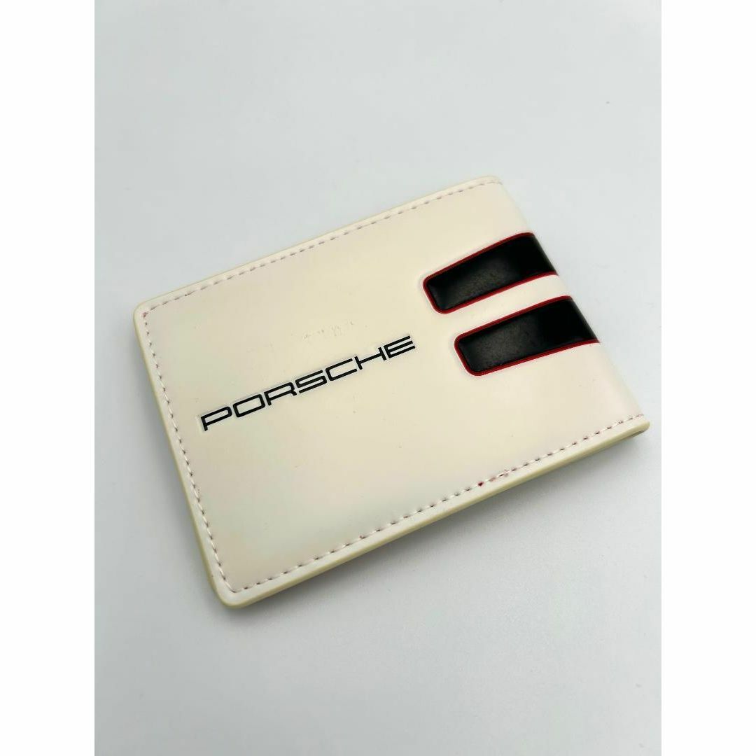 Porsche(ポルシェ)のPORSCHE cayenne  ポルシェ  カイエン カードケース 白 自動車/バイクの自動車(車外アクセサリ)の商品写真