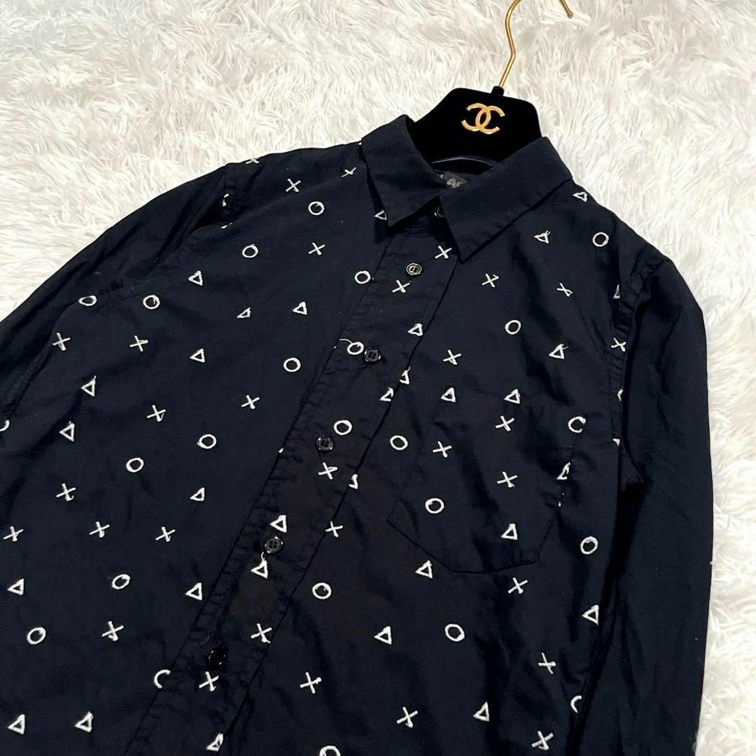 BLACK COMME des GARCONS(ブラックコムデギャルソン)のBLACK COMME des GARCONS ⚪︎×△ 刺繍 シャツ 2019 メンズのトップス(Tシャツ/カットソー(七分/長袖))の商品写真