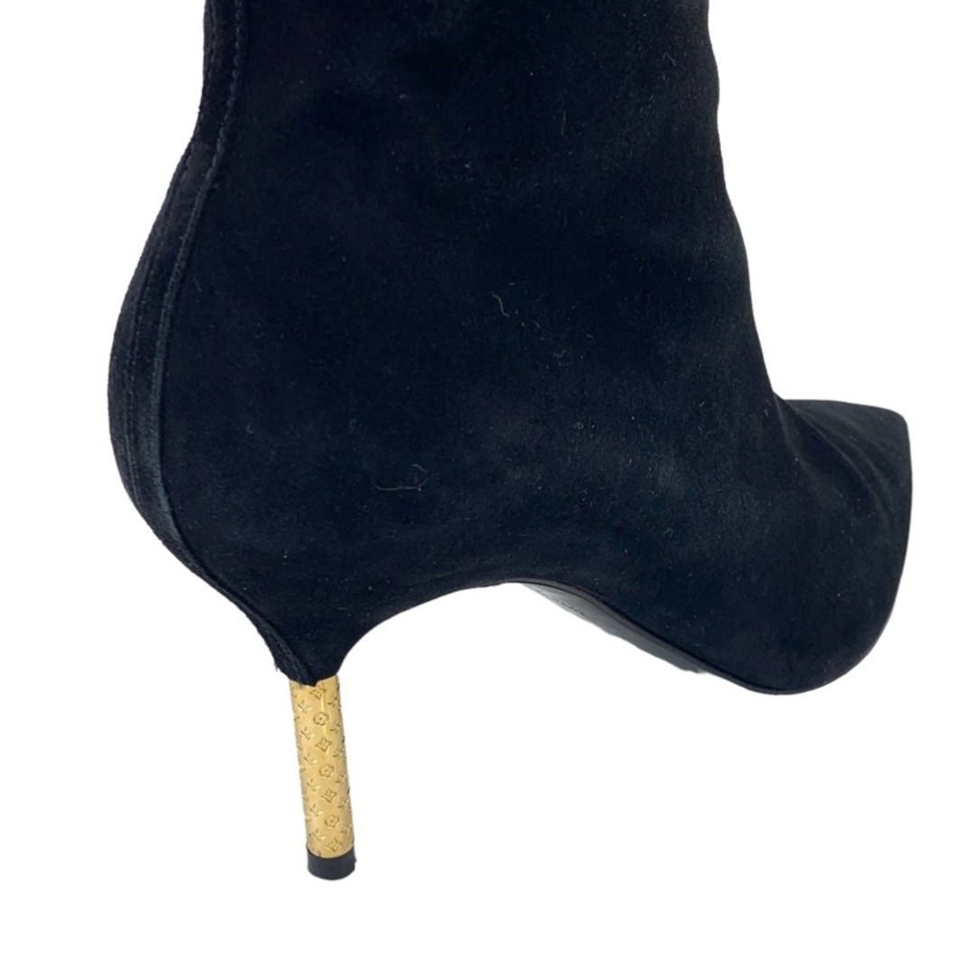 LOUIS VUITTON(ルイヴィトン)のルイヴィトン LOUIS VUITTON アルティメートライン ブーツ ショートブーツ 靴 シューズ スエード ブラック 黒 ゴールド アンクルブーツ モノグラムヒール レディースの靴/シューズ(ブーツ)の商品写真