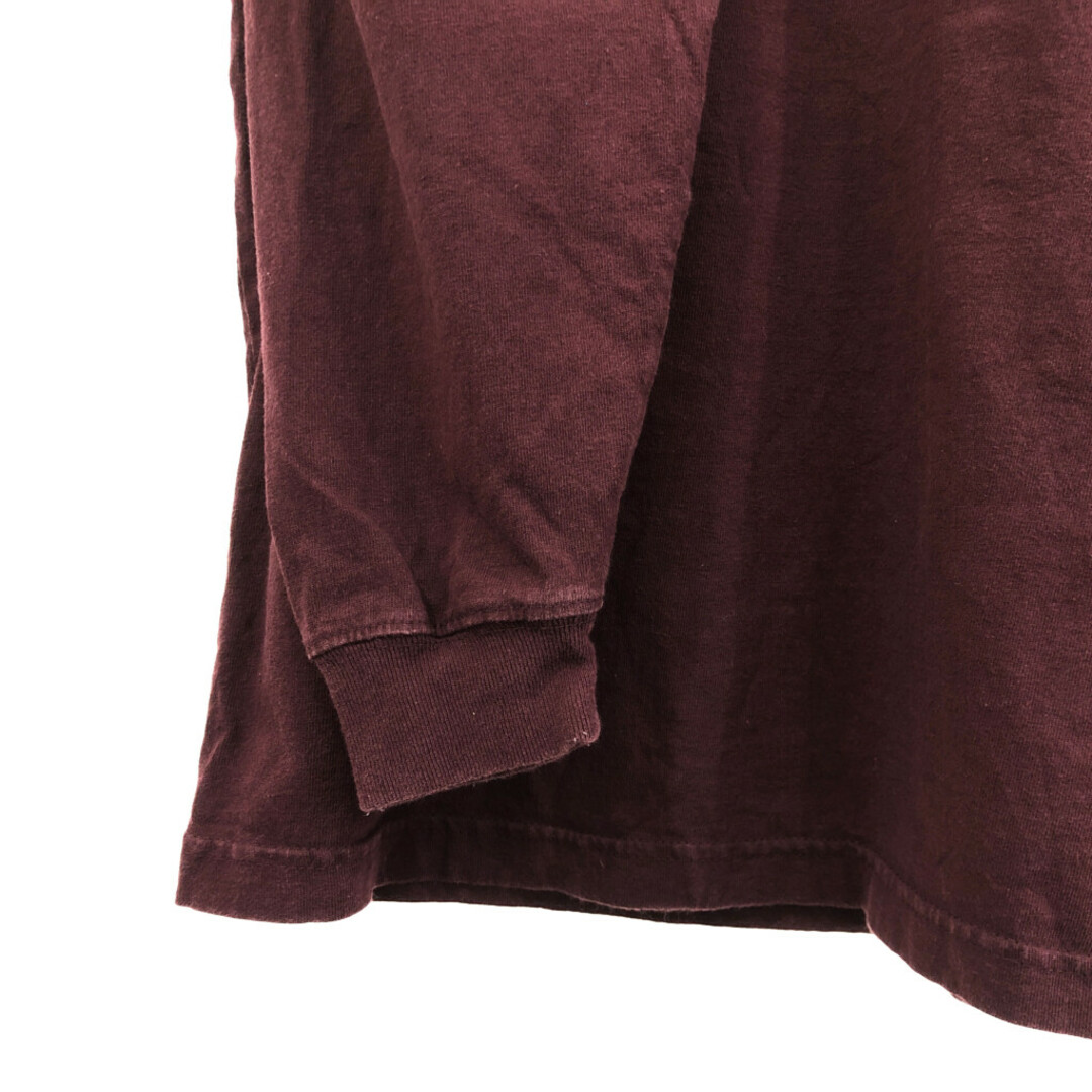 carhartt(カーハート)のCarhartt カーハート 長袖Ｔシャツ ロゴ ワインレッド (メンズ M) 中古 古着 Q7084 メンズのトップス(Tシャツ/カットソー(七分/長袖))の商品写真