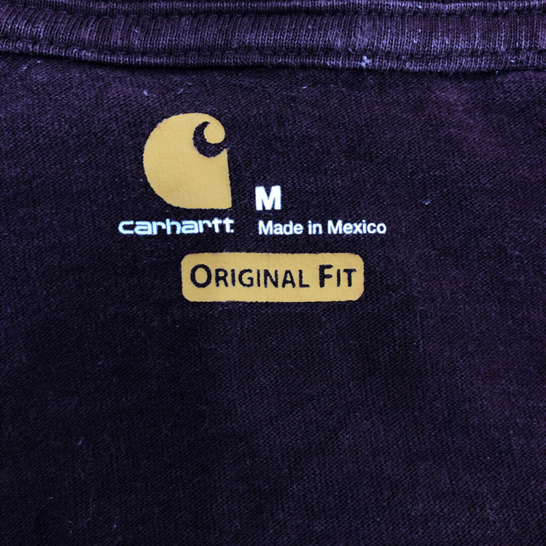 carhartt(カーハート)のCarhartt カーハート 長袖Ｔシャツ ロゴ ワインレッド (メンズ M) 中古 古着 Q7084 メンズのトップス(Tシャツ/カットソー(七分/長袖))の商品写真