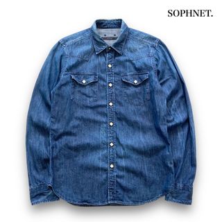 ソフネット(SOPHNET.)の【SOPHNET.】ソフネット ユーズド加工 デニムウエスタンシャツ 長袖シャツ(シャツ)