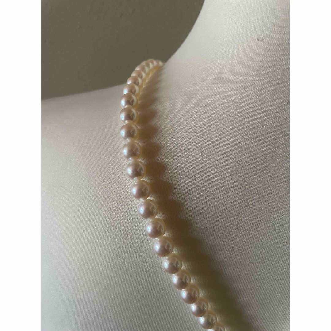 MIKIMOTO(ミキモト)のミキモトインフィニティパールネックレス7.5-8mmk18wg レディースのアクセサリー(ネックレス)の商品写真