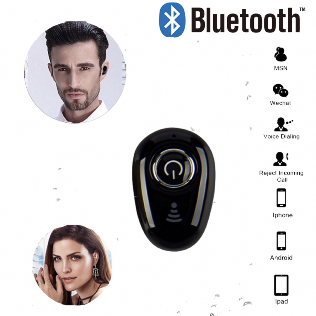 Bluetooth　イヤホン　ワイヤレスイヤホン  iPhone　アンドロイド スマホ/家電/カメラのオーディオ機器(ヘッドフォン/イヤフォン)の商品写真