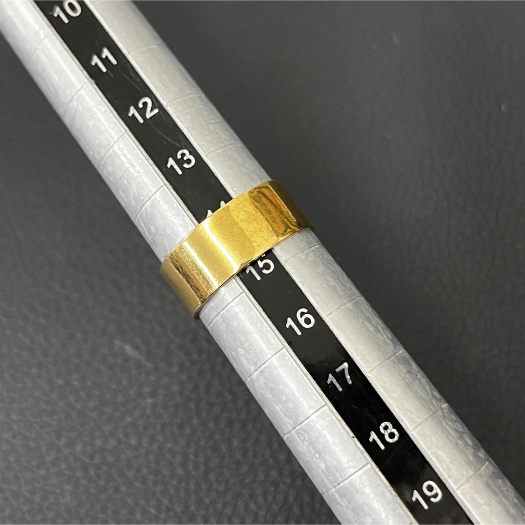 (C051605)K18 YG リング 指輪 イエローゴールド 平打ちリング メンズのアクセサリー(リング(指輪))の商品写真
