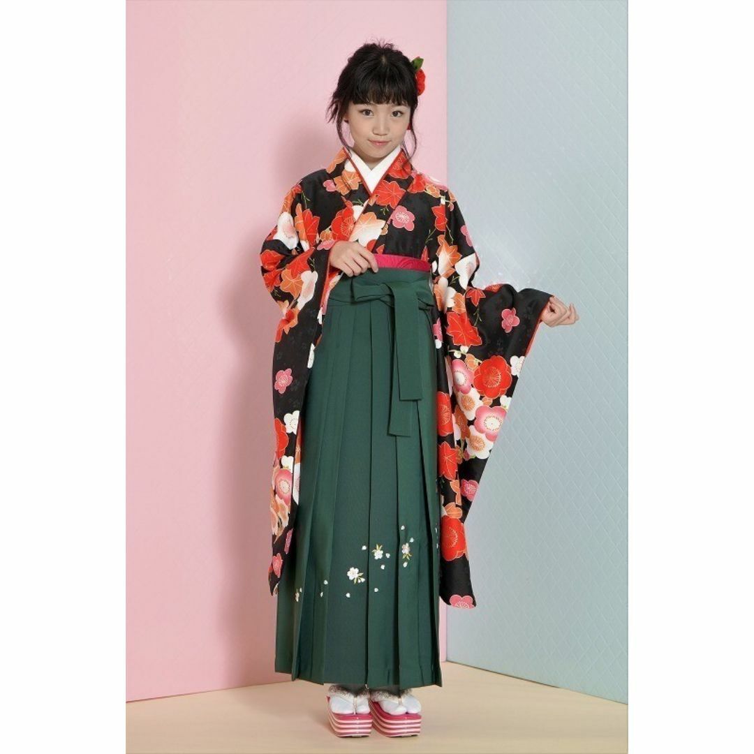 着物袴セット ジュニア用 145~154cm 小町 黒地 卒業式 NO29688 着物袴セット ジュニア用 145~154cm 小町 黒地 卒業式 NO29688