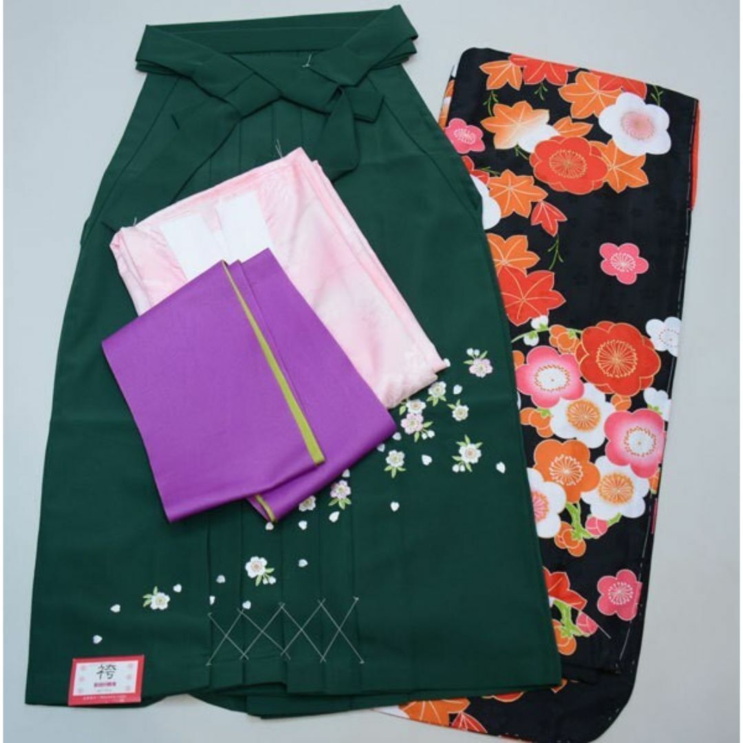着物袴セット ジュニア用 145~154cm 小町 黒地 卒業式 NO29688 着物袴セット ジュニア用 145~154cm 小町 黒地 卒業式 NO29688